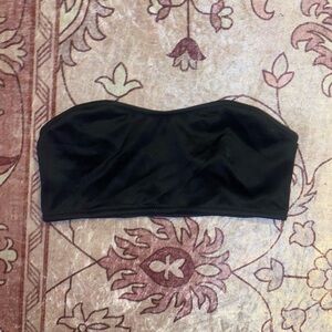 Black Strapless Bandeau Top